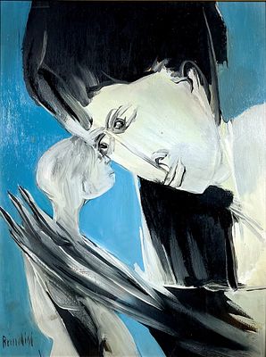 Remo Brindisi “Maternit&agrave;” 1960 - Remo Brindisi (1918-1996)“Maternit&agrave;" 1960Olio su tavola, cm 