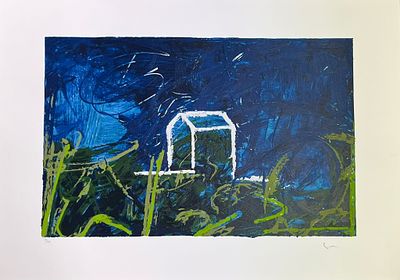 Mario Schifano “Veduta notturna” 1996 - Mario Schifano (1934-1998)“Veduta notturna” 1996Serigrafia 