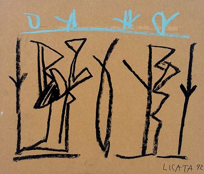 Riccardo Licata “Senza titolo” 1992 - Riccardo Licata (1929-2014)“Senza titolo” 1992Pastelli a 