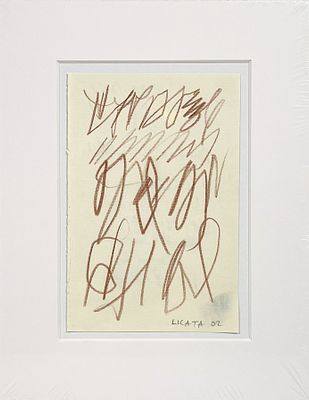 Riccardo Licata “Senza titolo” 2002 - Riccardo Licata (1929-2014) “Senza titolo” 2002 Pastelli su 