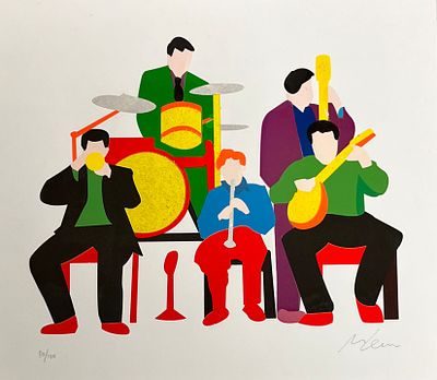 Marco Lodola “Woody’s simphony” - Marco Lodola (1955) “Woody’s simphony” Serigrafia su cartoncino 