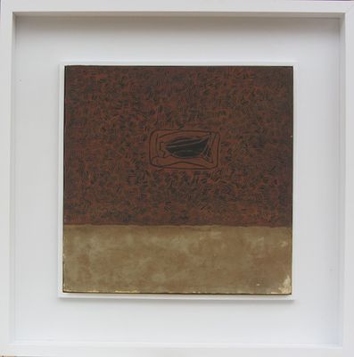 Domenico Bianchi “Senza titolo” 1985 - Domenico Bianchi (1955)“Senza titolo” 1985Tarsia di gesso 