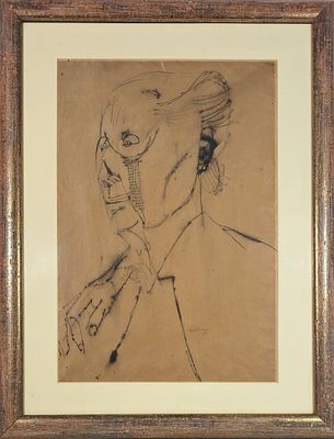Bruno Cassinari “Testa di vecchia” 1943 - Bruno Cassinari (1912-€1992)“Testa di vecchia” 