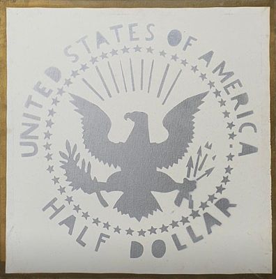 Franco Angeli “Half Dollar (Antipittura)” ‘80 - Franco Angeli (1935-€1988) “Half Dollar 