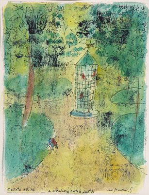 Franco Rognoni “Estate del ‘36” - Franco Rognoni (1913-€1999)“Estate del ‘36”Tecnica mista su 