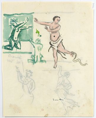 Orfeo Tamburi “Senza titolo” - Orfeo Tamburi (1910-1994)“Senza titolo”Acquarello su carta 