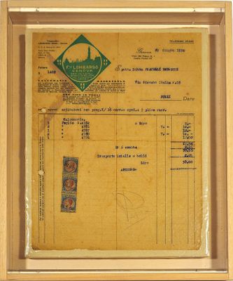Giorgio Gost “Fattura del XX secolo” 2016 - Giorgio Gost (1962)“Fattura del XX secolo” 2016Fattura 
