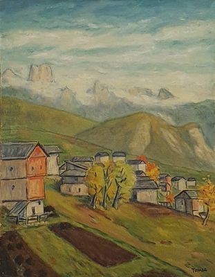Fiorenzo Tomea “Autunno” 1954 - Fiorenzo Tomea (1910-1960)“Autunno” 1954Olio su tela, cm 