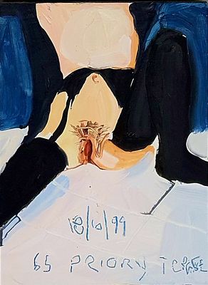 Chantal Joffe “Terraceele Vue Hotel” 1999 - Chantal Joffe (1969)“Terraceele Vue Hotel” 1999Olio su 