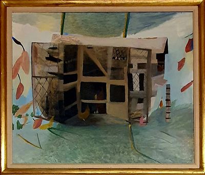 Mary Newcomb “Henhouse Performing as a Basket or an Ark on the sea” 1980 - Mary Newcomb 