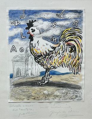 Giorgio De Chirico “Senza titolo” - Giorgio De Chirico (1888-1978) “Senza titolo”Litografia 