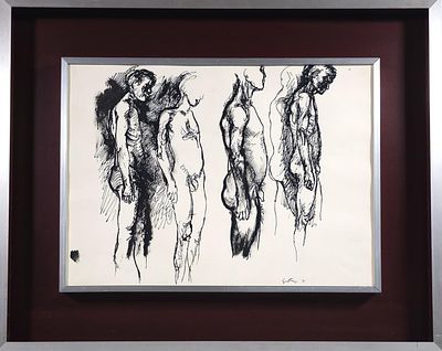 Renato Guttuso “Studio per nudi maschili” - Renato Guttuso (1912-1987)“Studio per nudi 