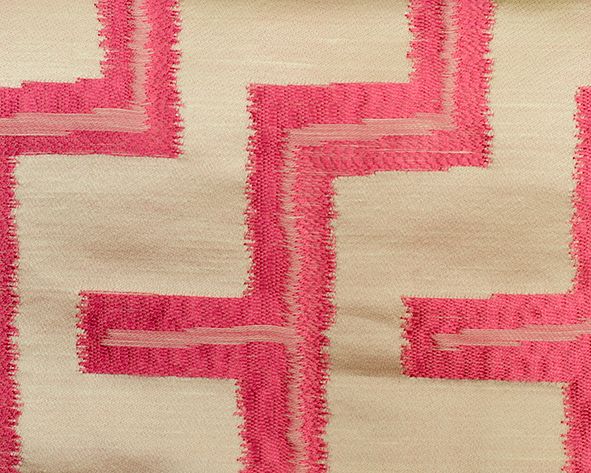 Aloha
05 Paradise Pink
Fabric. Jacquard fabric with an exotic geometric design that will 