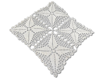 Lace Doily. Handmade lace doily. Signs of use.