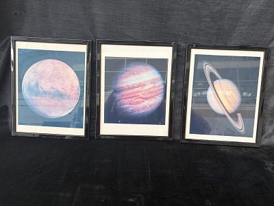 Photograph in a black lacquered wood frame with glass, from The Planetary Society California