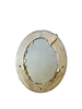 Oval Frame. Oval plaster frame with photo outline in Pau Santo (jacaranda) for wall application. Image - 2