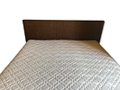 Wicker Bed with Mattress. Wicker bed with frame and mattress. Signs of use.Image - 2