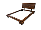 Brown Wooden Bed. Double bed in chestnut wood. Signs of use.Image - 3