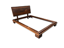 Brown Wooden Bed. Double bed in chestnut wood. Signs of use.Image - 5