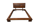 Brown Wooden Bed. Double bed in chestnut wood. Signs of use.Image - 6