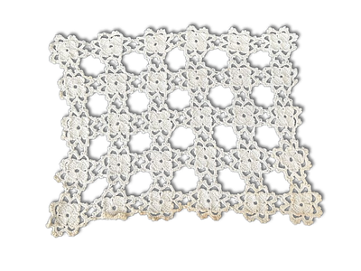 Lace Doily. Handmade lace doily. Signs of use.