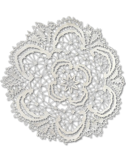 Lace Doily. Decorative lace doily. Signs of use.