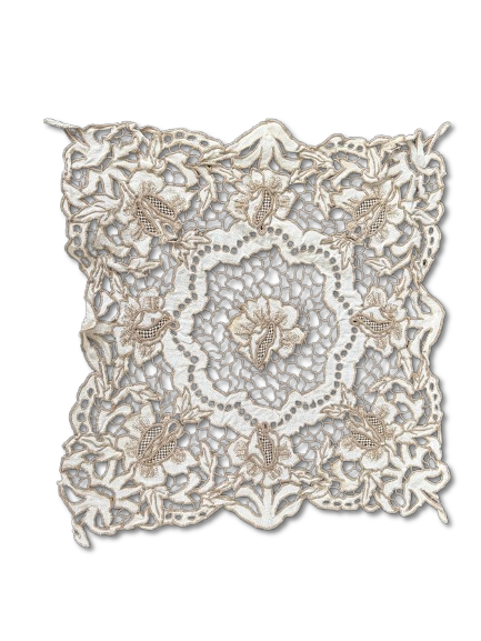 Embroidered Napron. Decorative embroidered napkin. Signs of use.