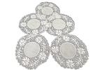 Set of 5 Linen and Lace Napkins. Set consisting of 5 linen and lace doilies. Signs of use.Image - 3