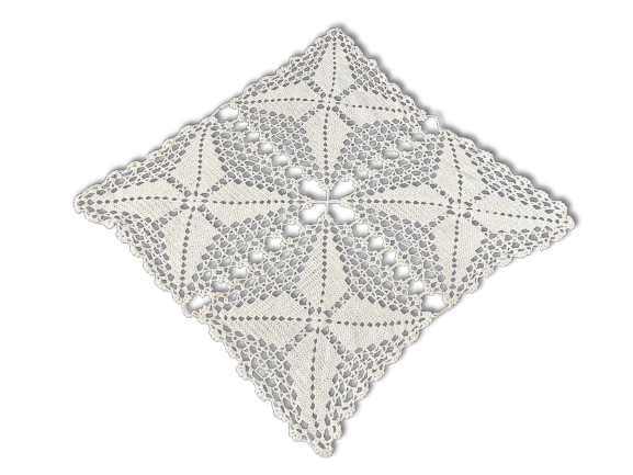 Lace Napron. Handmade lace doily. Signs of use.