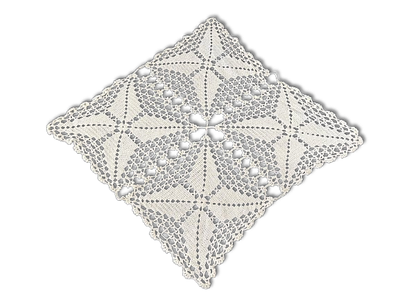 Lace Napron. Handmade lace doily. Signs of use.