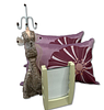 Decorative Items. Set comprising 2 decorative cushions in natural silk with plush filling, a Image - 1