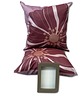 Decorative Items. Set comprising two decorative cushions in natural silk with plush filling, 1 Image - 3