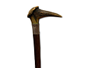 Old Cane. Antique walking stick in Pau Santo wood with duckbill decoration.Image - 3