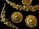Rosettes. Carved bronze rosettes. 
French 
Sec. XIX 
Signs of Use. 
Application on fireplaces Image - 1