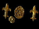 Rosettes. Bronze rosettes. 
French 
Sec. XIX 
Signs of use 
Application on furniture, doors, etcImage - 2