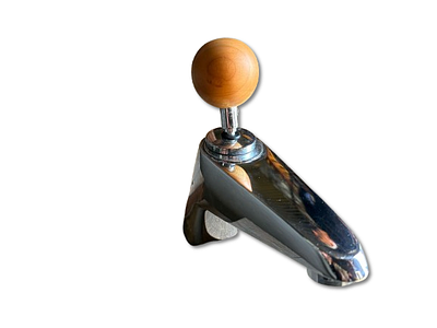 Tap Fantini Brand. Chrome tap with imitation wood handle by Fantini.