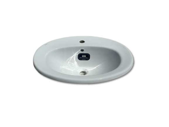 Washbasin Madalena Brand. Madalena brand washbasin, medium size, oval model, white color.