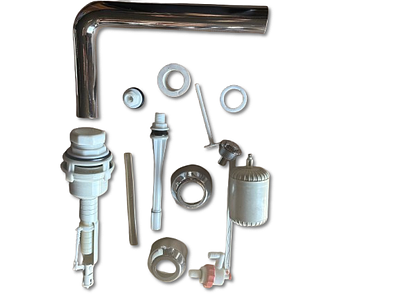 Toilet Mechanism. Mechanism for flush tank, hardware for Estoril model tank.