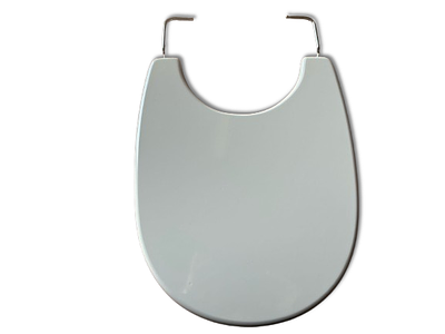 Bidet Lid. Almond colored bidet lid, Estoril model. Stainless steel details.