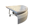 Roca Corner Whirlpool Bath. White Roca corner whirlpool bath with motors. The valve handle is Image - 2