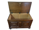 Wood Storage. Wooden storage chest with metal hardware. Signs of use.Image - 1
