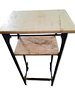Set of 2 Side tables. Set consisting of two side tables in matte metal with marble top and Image - 3