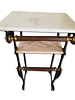 Set of 2 Side tables. Set consisting of two side tables in matte metal with marble top and Image - 1