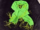 Scarf. Polyester shawl with fringe. Signs of use.Image - 2
