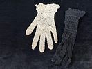 Set of 2 Pairs of Lace Gloves. Signs of use.Image - 2