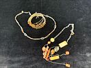 Set of 2 necklaces and a Vintage Bracelet. Set consisting of 2 necklaces and a vintage bracelet. Image - 2