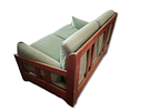 2 Seater Sofa. Two-seater sofa in treated pine wood with loose cushions covered in fabric.Image - 3