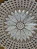 Set of 2 Lace . Handmade lace doily for a side table or headboard in a circular shape with a Image - 1