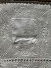 Lace and Linen Towel. Handmade lace and linen tablecloth. Signs of use.Image - 1