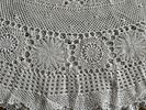 Lace Towel. Handmade circular lace tablecloth. Signs of wear.Image - 1